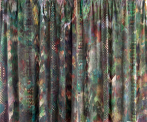 »Wald vor lauter Bäumen« 2010, Vorhang, Vorderseite von »Haut«, 24m x 33m